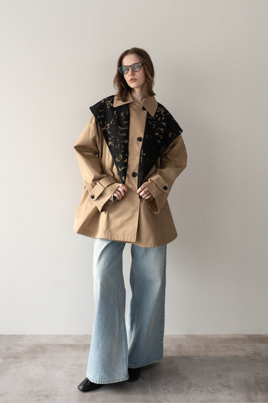 ケープトレンチコート【BEIGE】