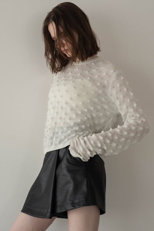 【予約販売4月上旬-中旬配送】トゲトゲニット【WHITE】