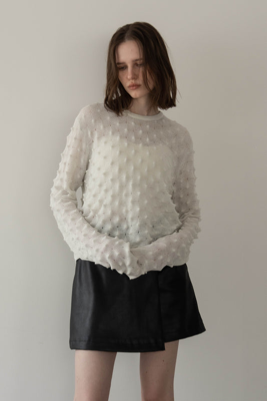 【予約販売4月上旬-中旬配送】トゲトゲニット【WHITE】