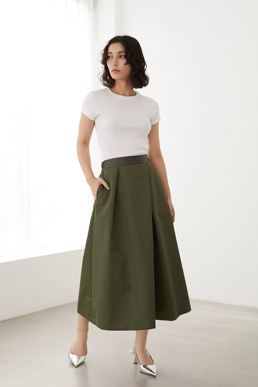 フレアスカート【KHAKI】