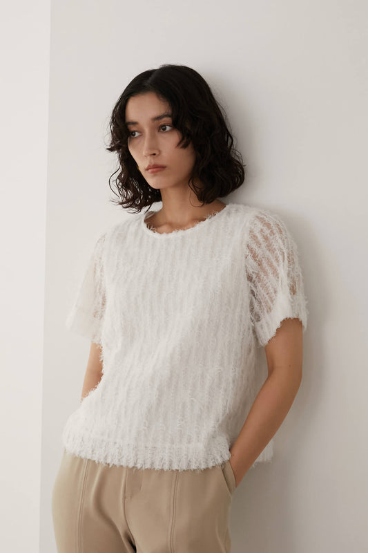 フェザーチュールトップス【WHITE】