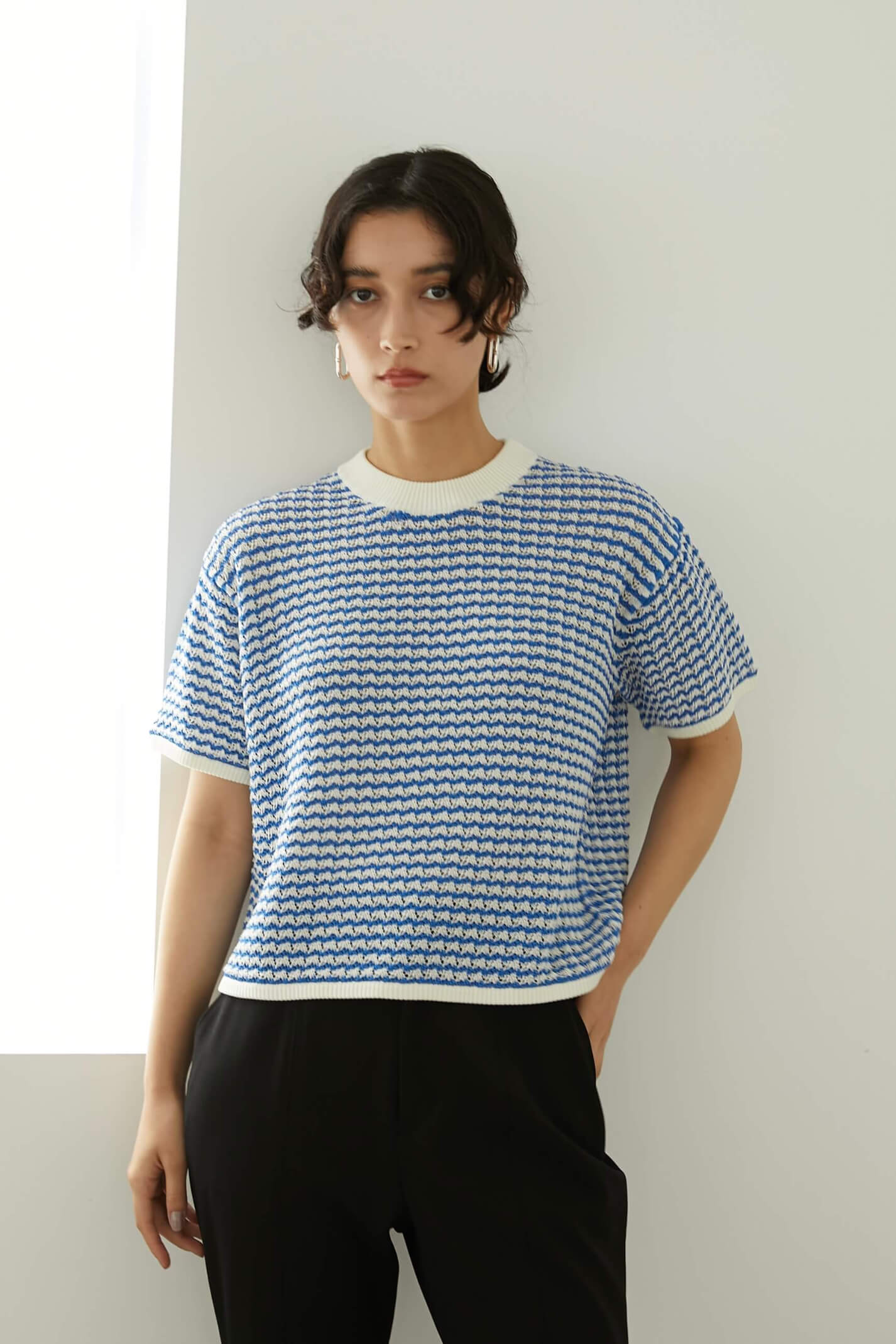 ELLIE ボーダーニット【GREEN】 新品 - Tシャツ/カットソー(半袖/袖なし)