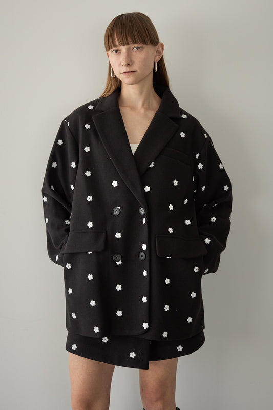 フラワージャケット【BLACK】