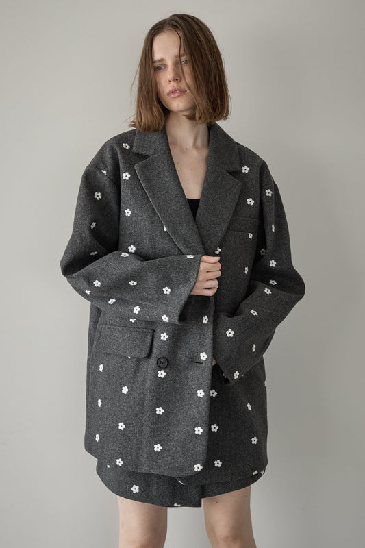 フラワージャケット【GRAY】