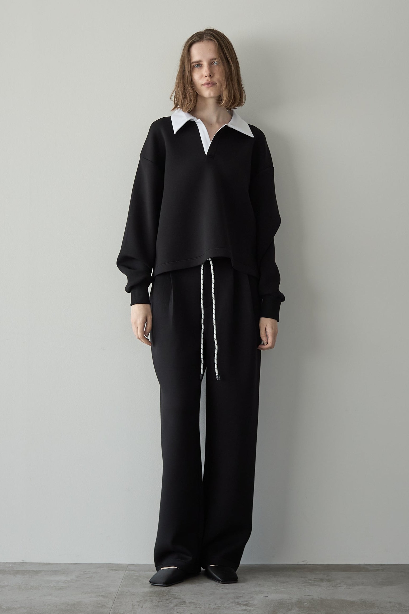 スウェットワイドパンツ【BLACK】 – ELLIE