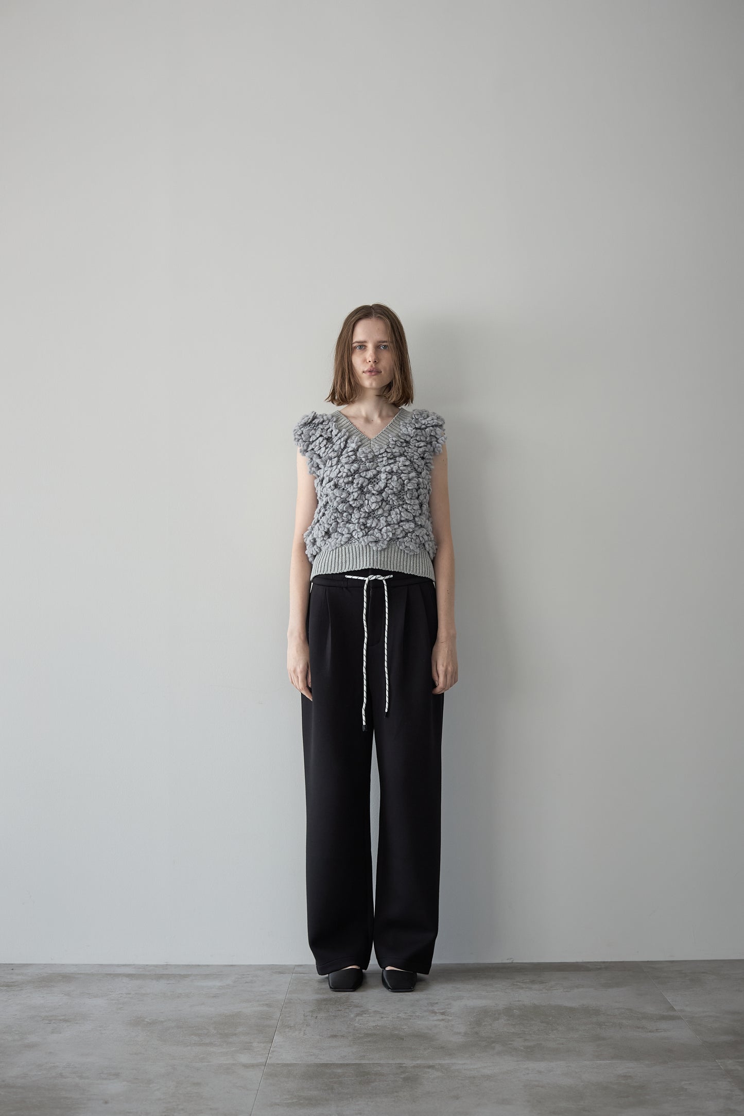 モコモコニットベスト【GRAY】
