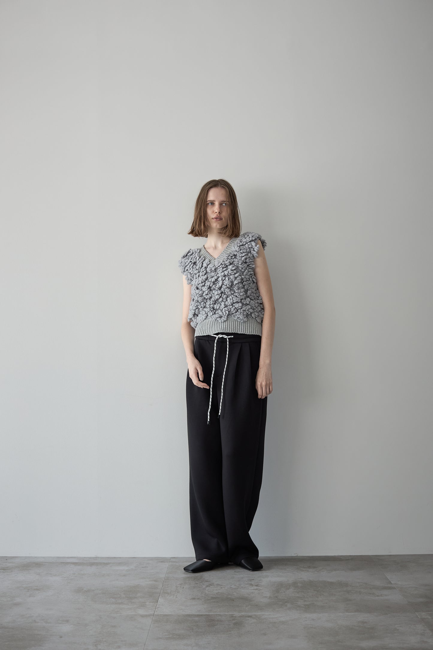 モコモコニットベスト【GRAY】