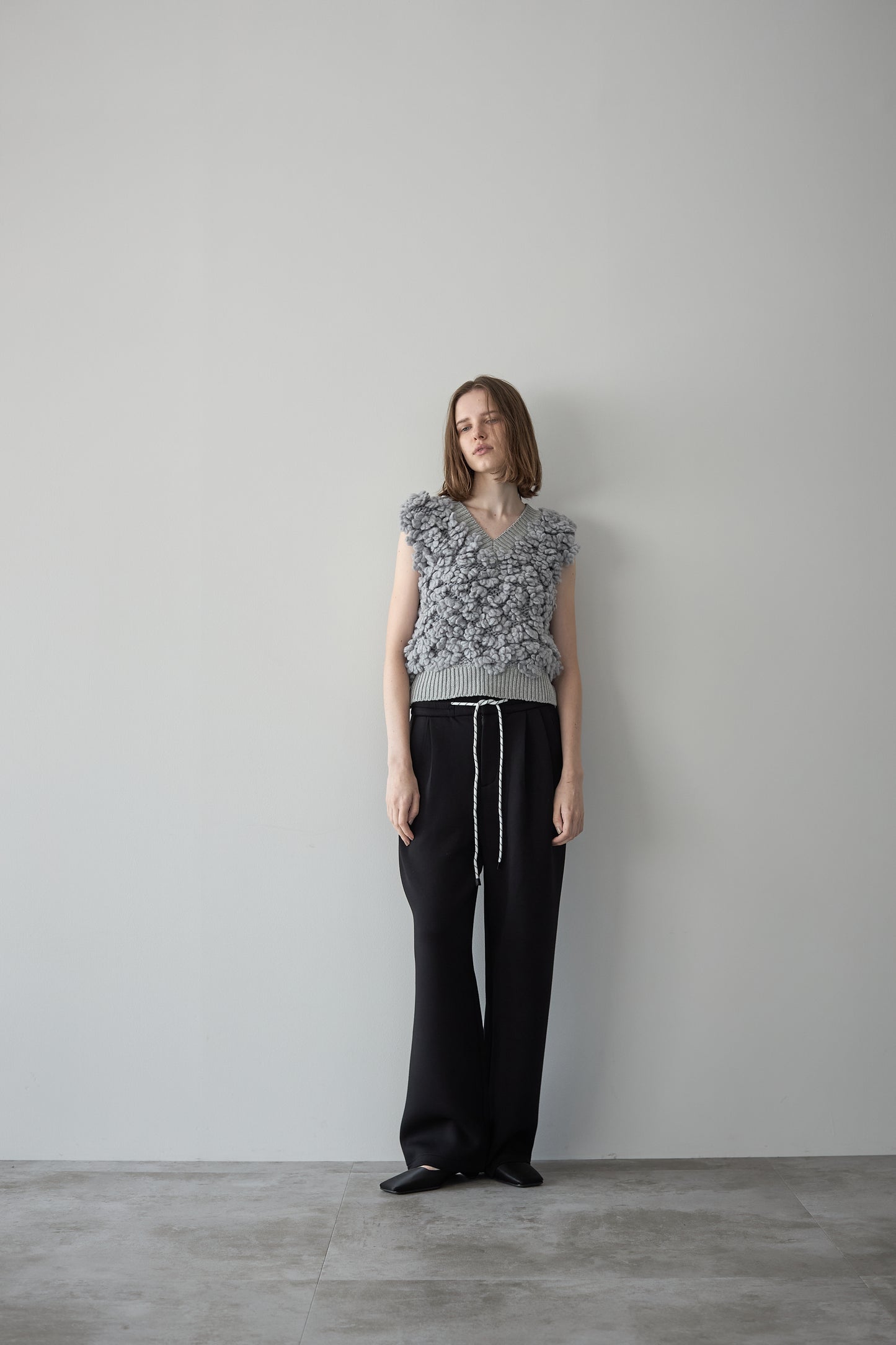 モコモコニットベスト【GRAY】