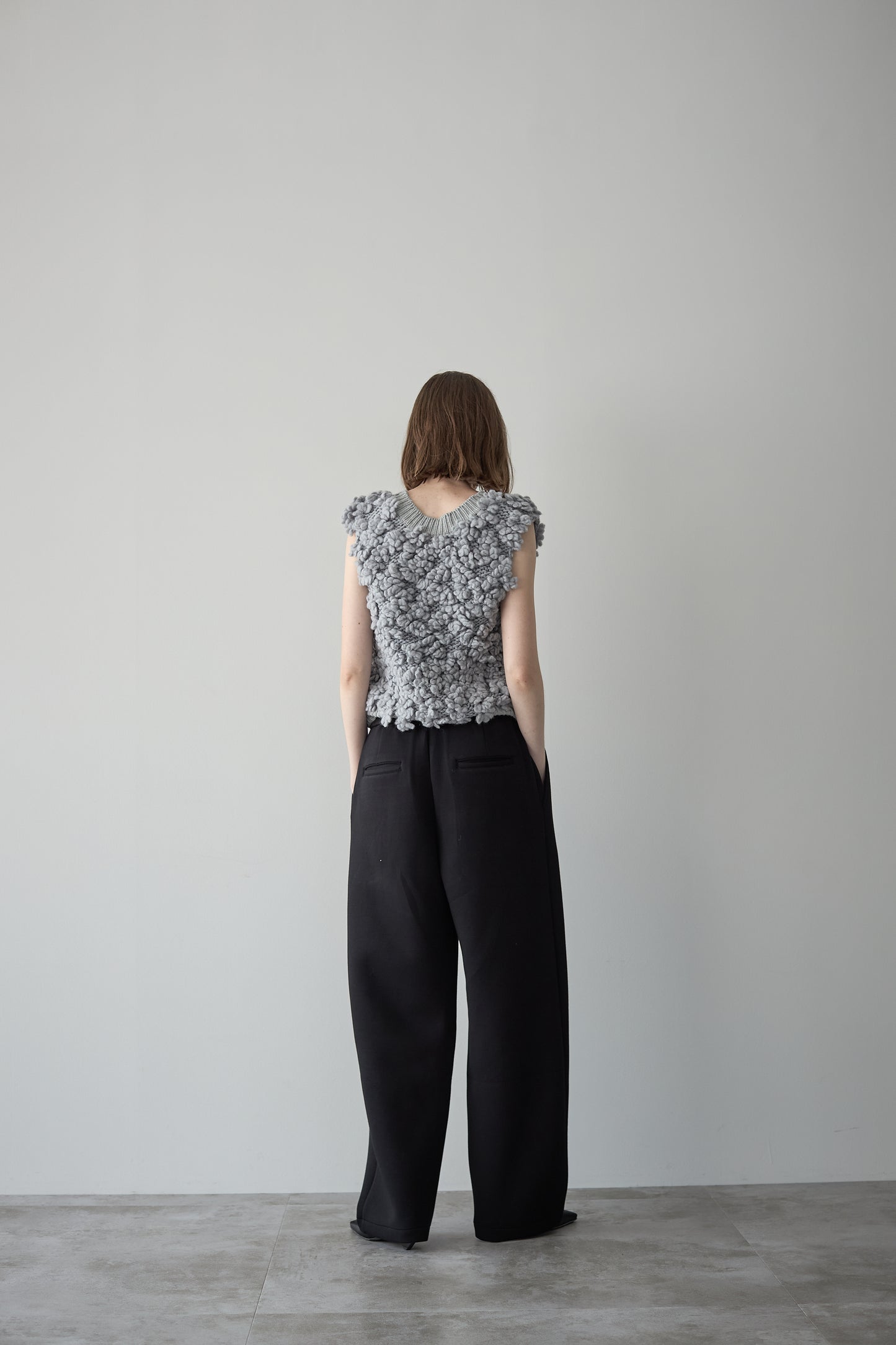 モコモコニットベスト【GRAY】