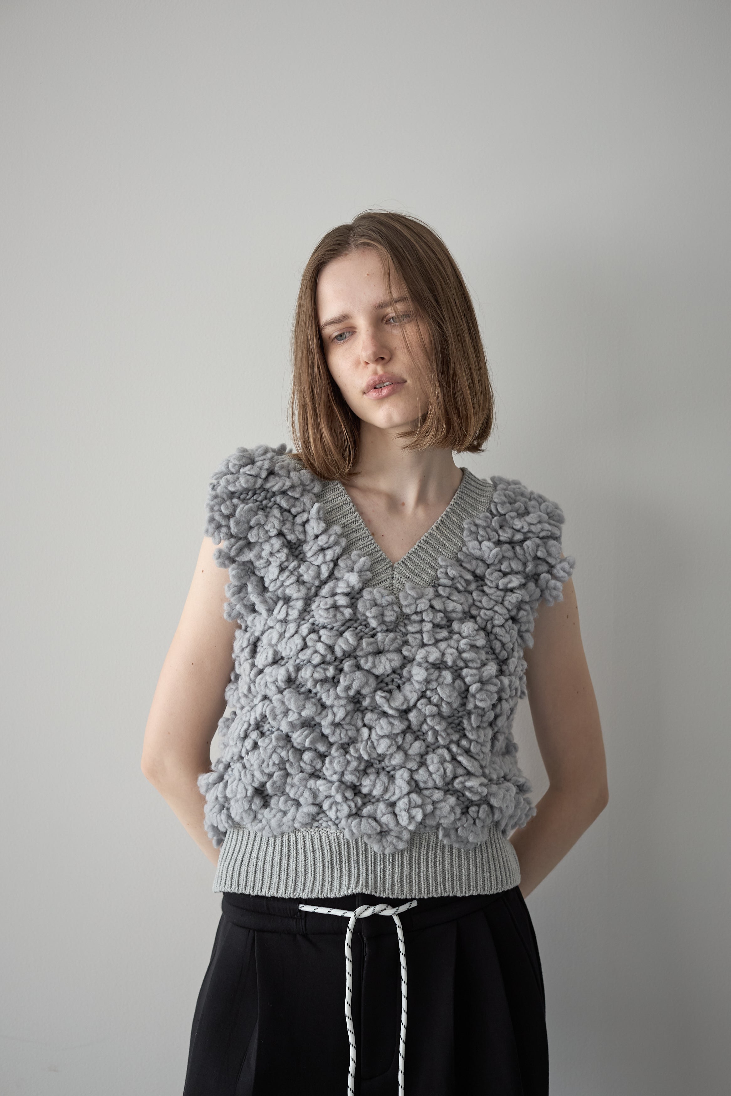 【ELLIE】モコモコニットベスト【GRAY】 モコモコニットベスト【GRAY】 – ELLIE