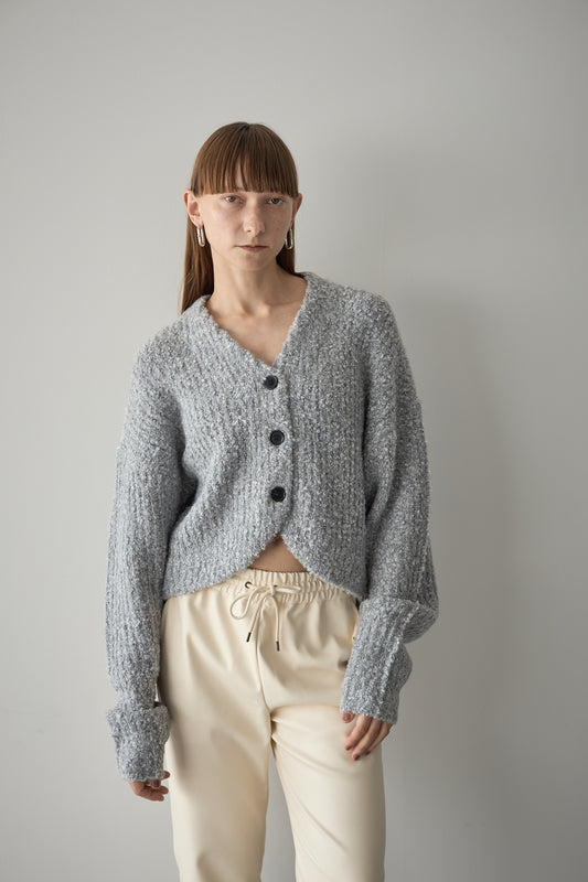 ショートブークレカーディガン【GRAY】