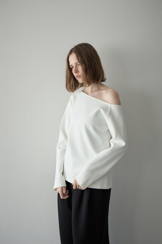 ワンショルダートップス【WHITE】