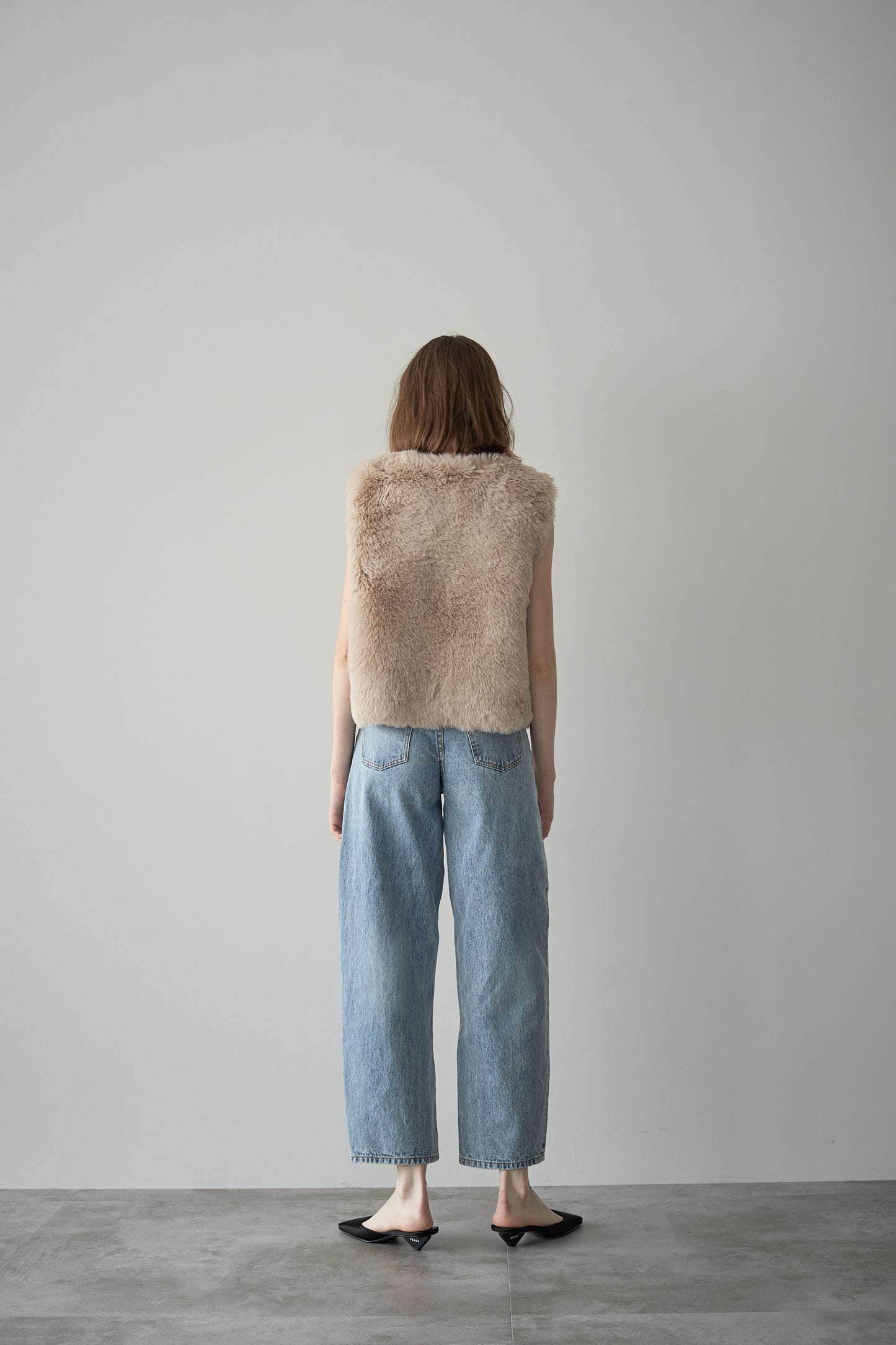 ファーショートベスト【BEIGE】