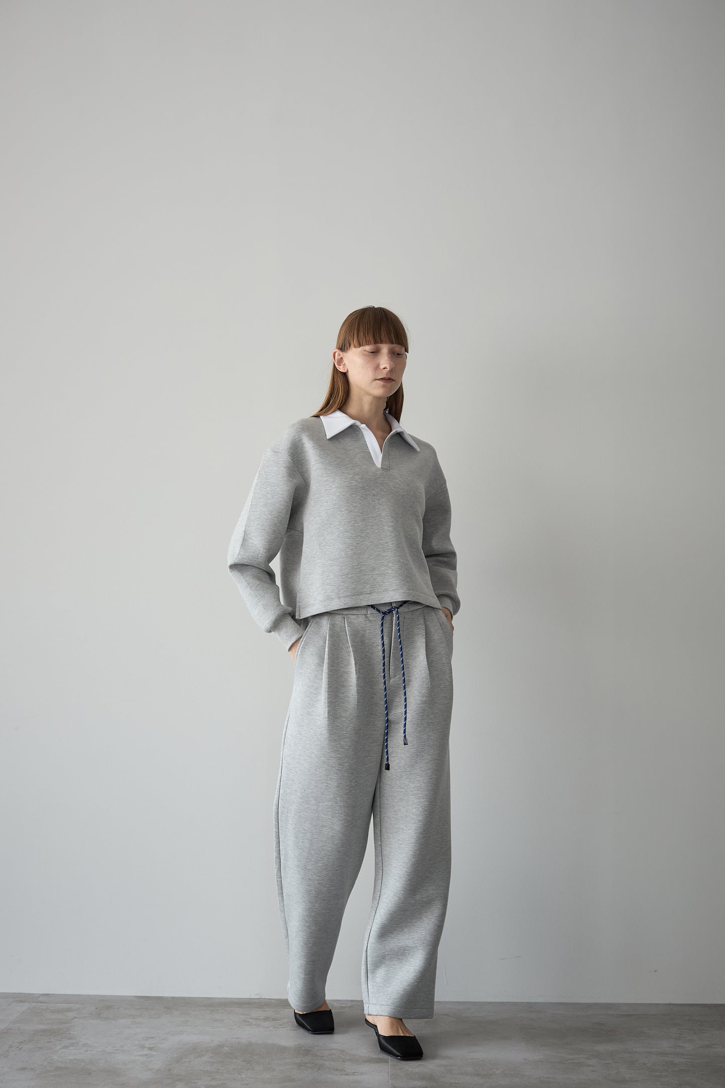 ビックカラースウェット【GRAY×WHITE】