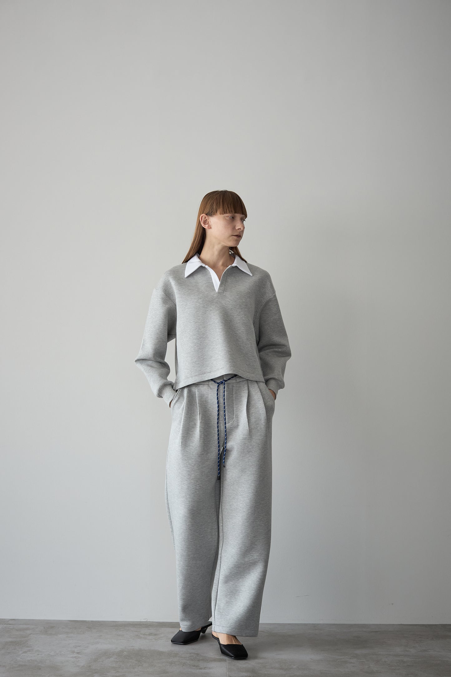 ビックカラースウェット【GRAY×WHITE】