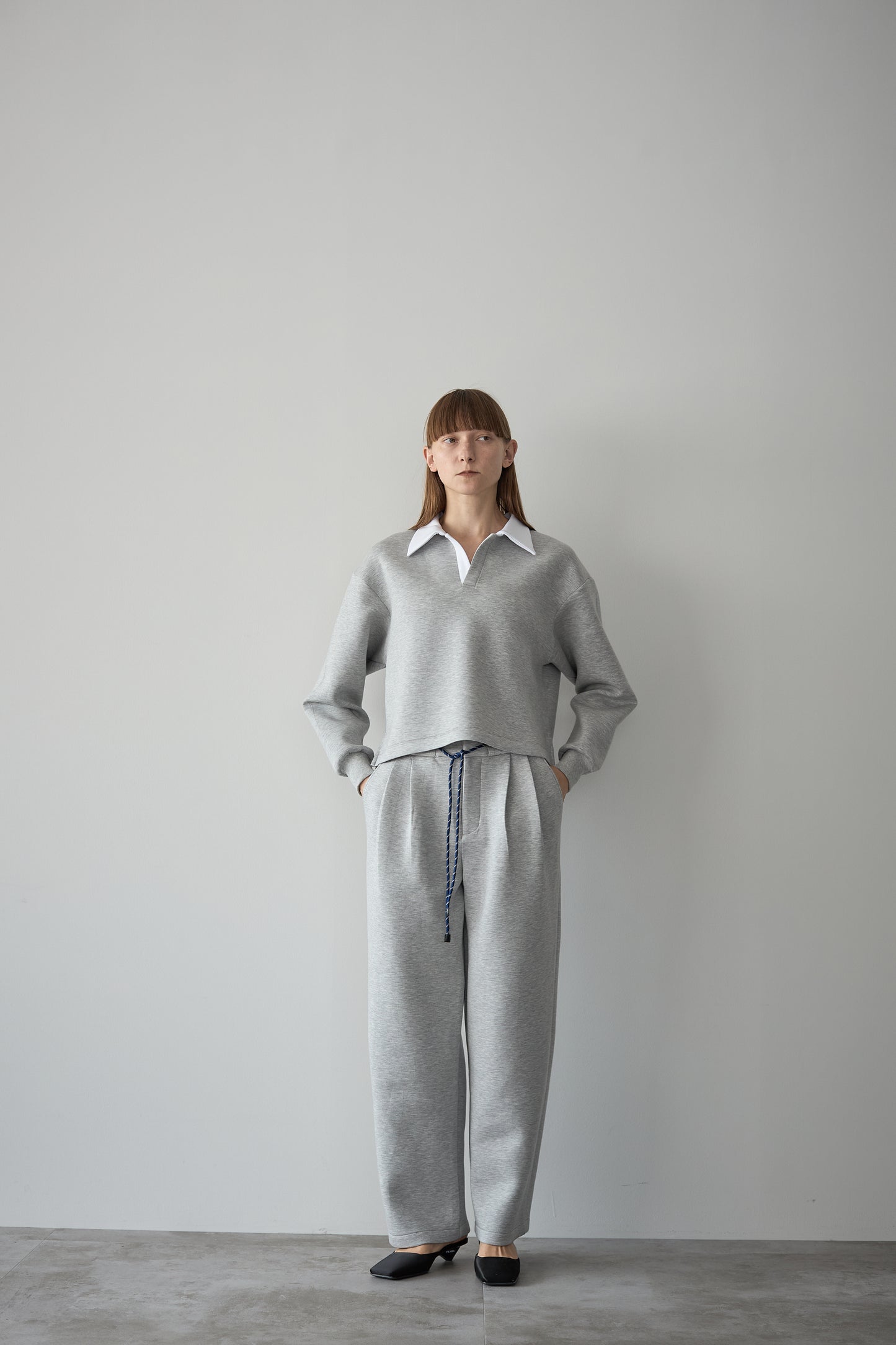 ビックカラースウェット【GRAY×WHITE】