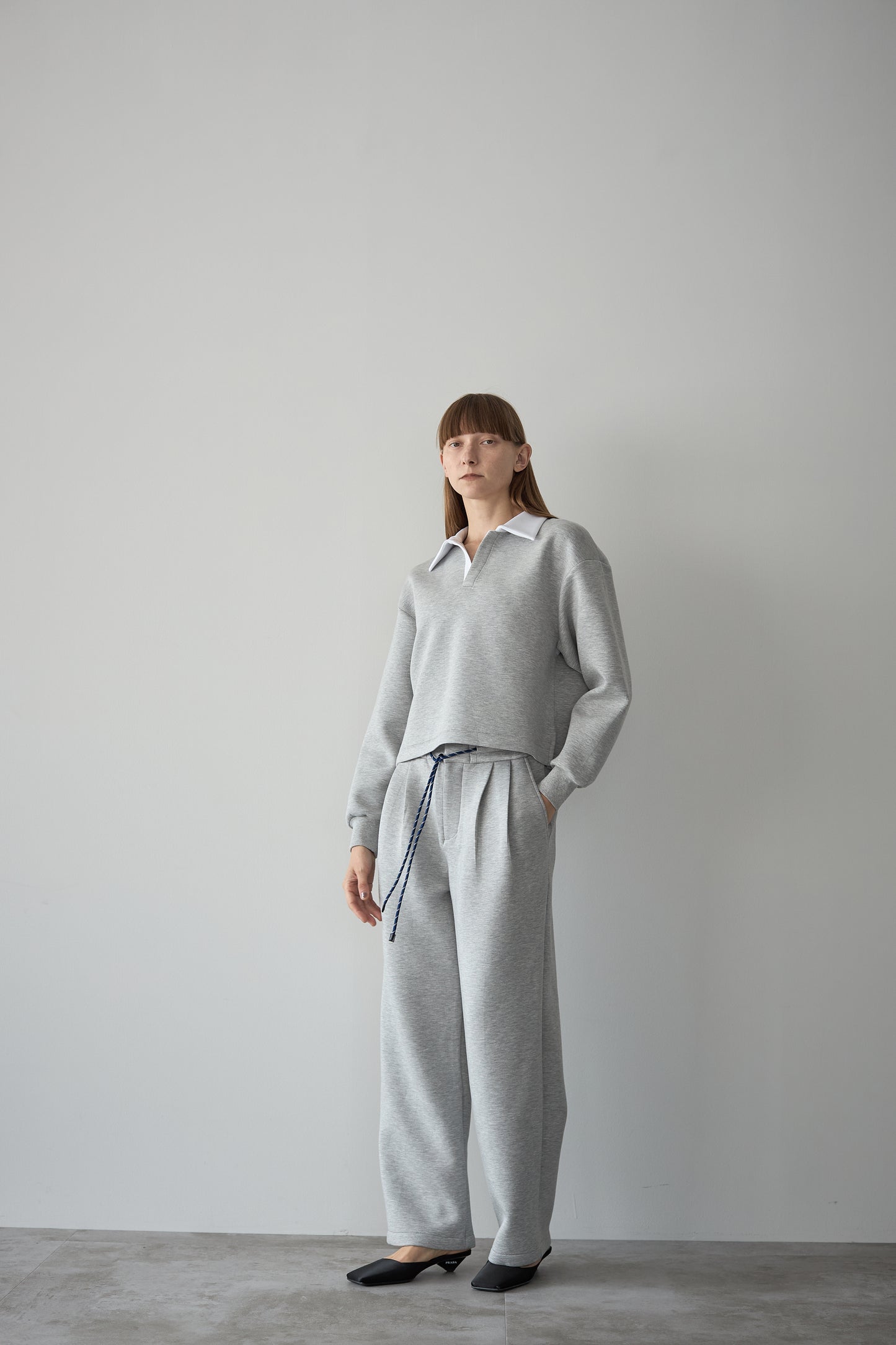 ビックカラースウェット【GRAY×WHITE】