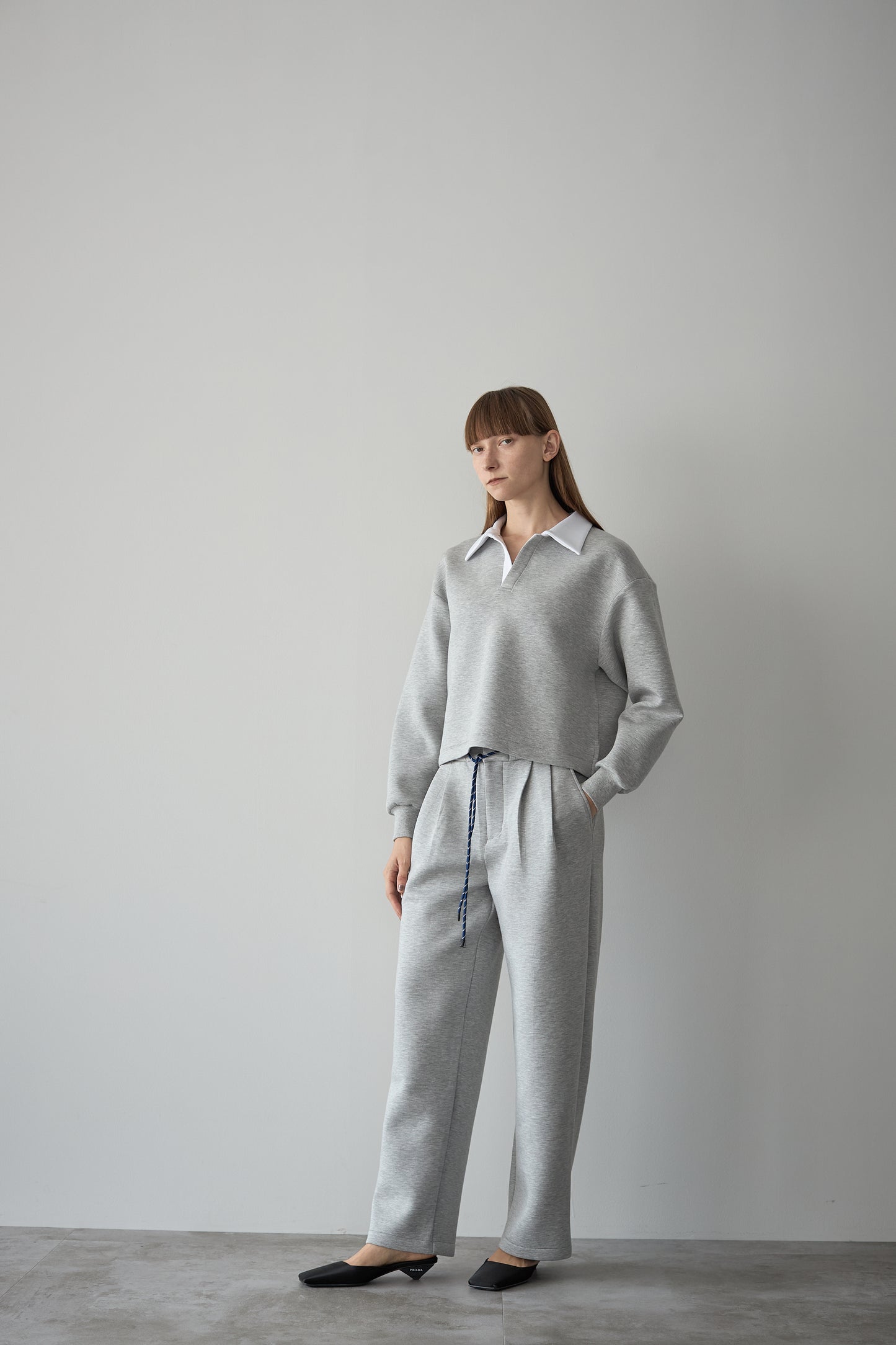 ビックカラースウェット【GRAY×WHITE】