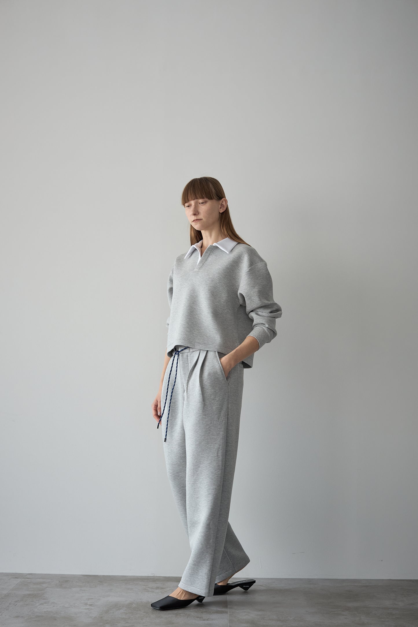 ビックカラースウェット【GRAY×WHITE】