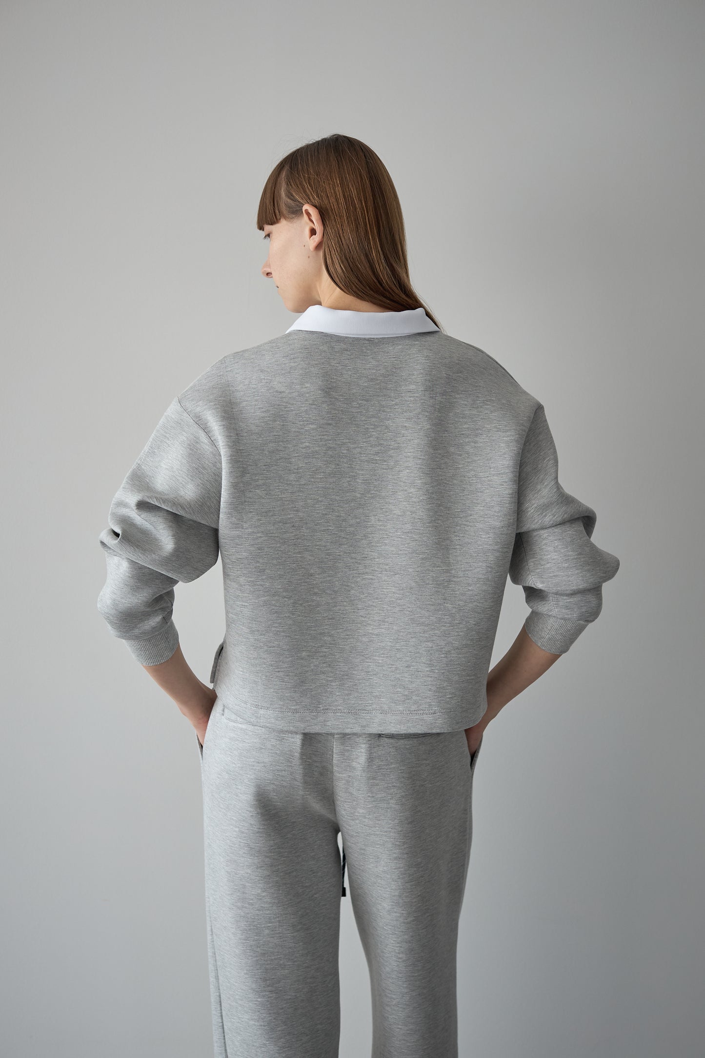 ビックカラースウェット【GRAY×WHITE】