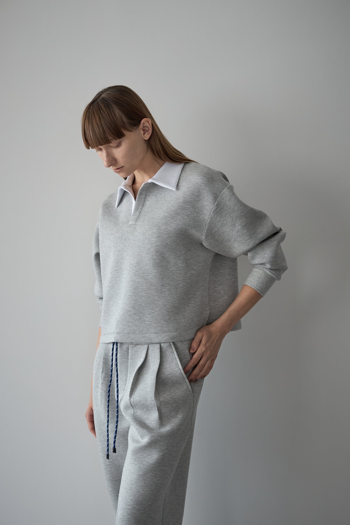 ビックカラースウェット【GRAY×WHITE】