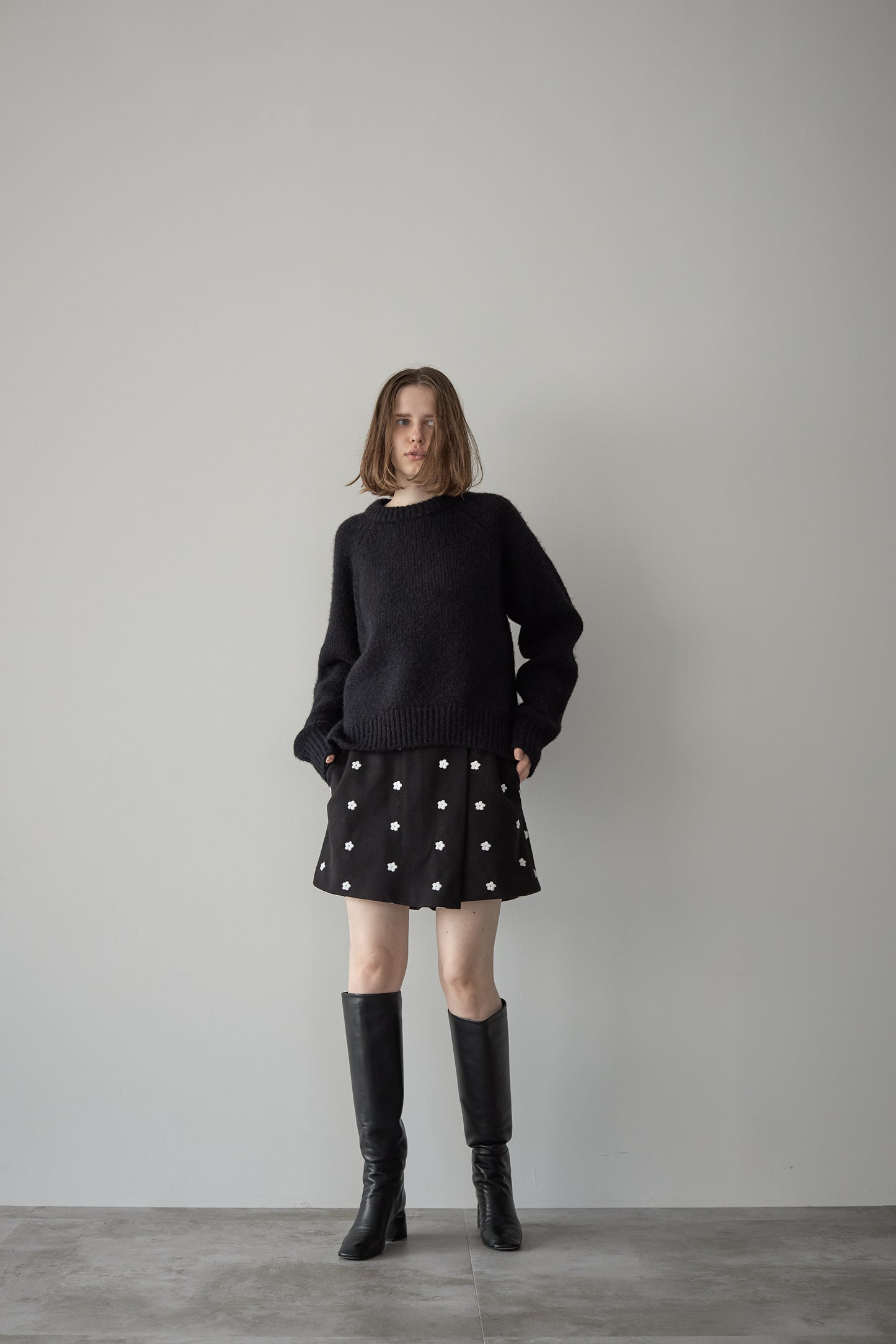 フラワースコート【BLACK】