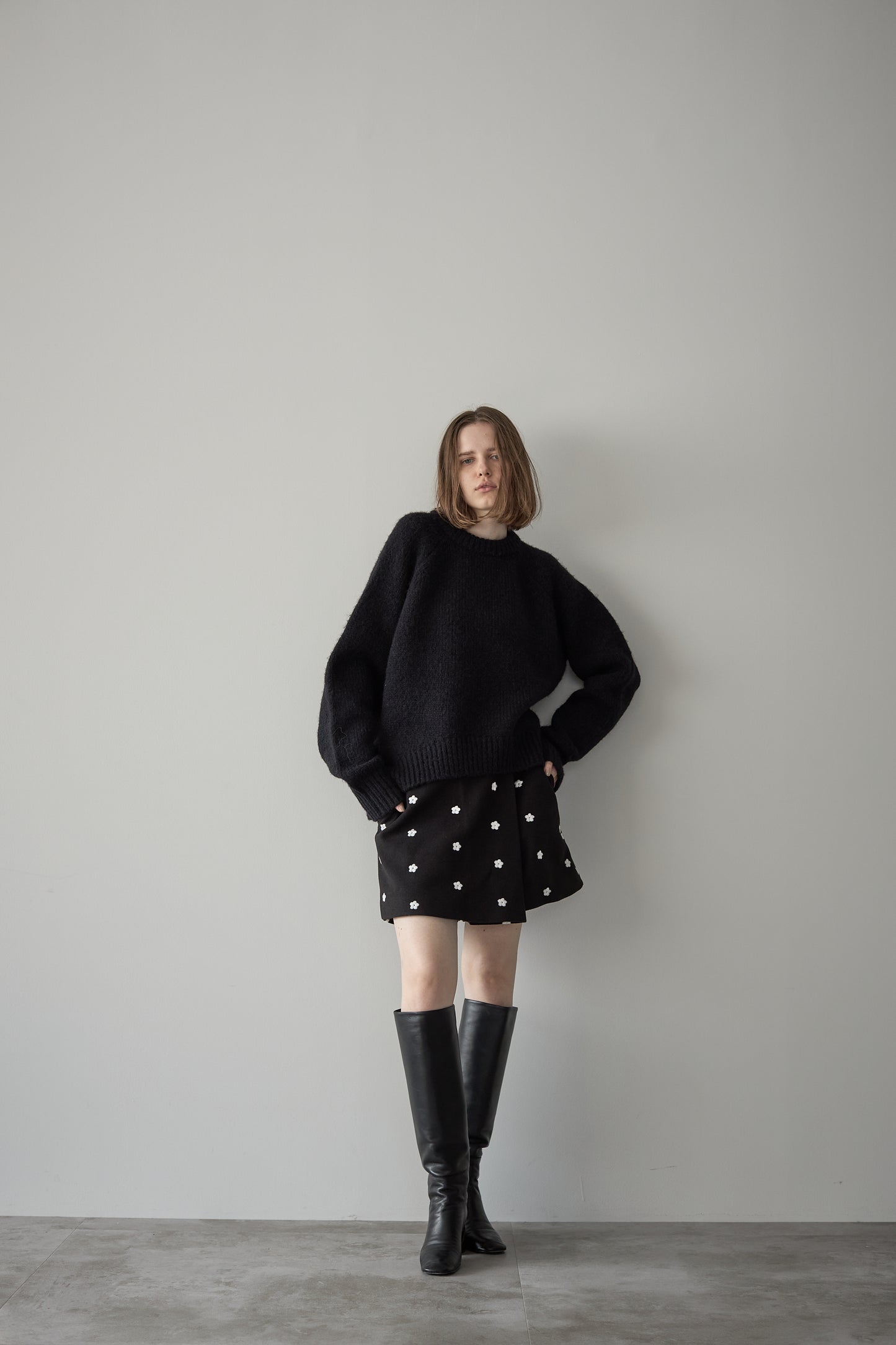 フラワースコート【BLACK】