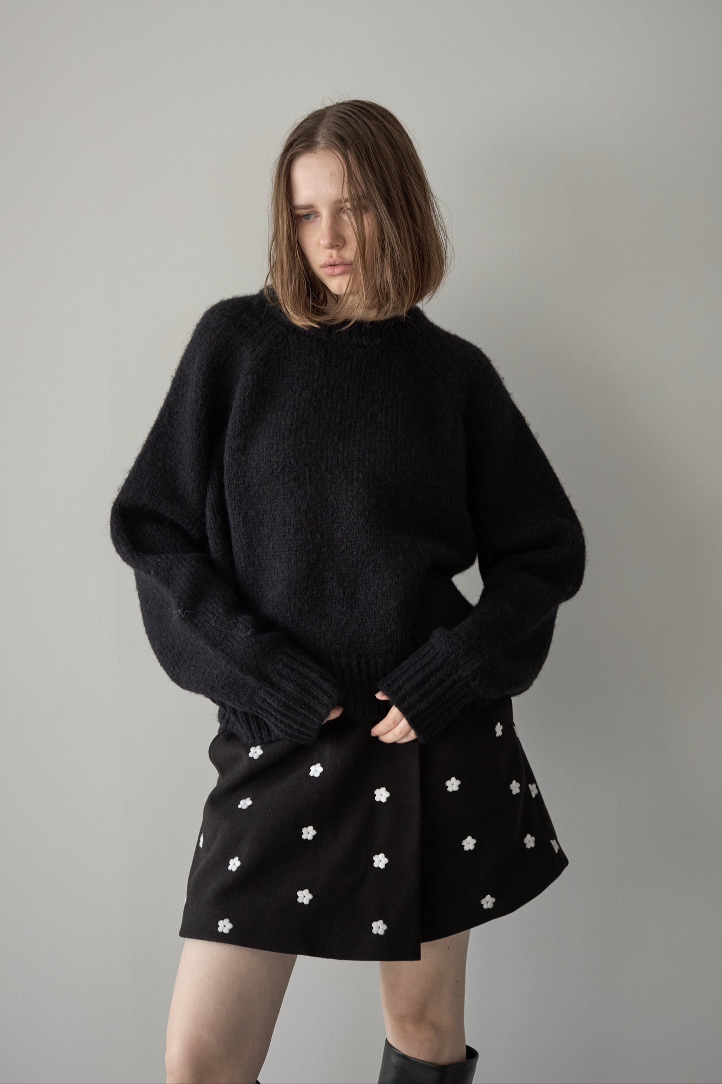フラワースコート【BLACK】