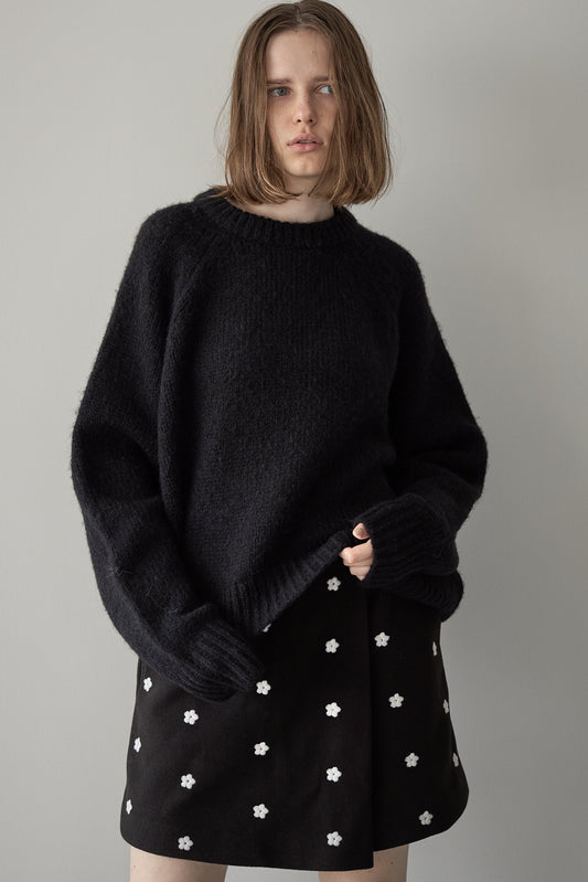 オーバーサイズニット【BLACK】