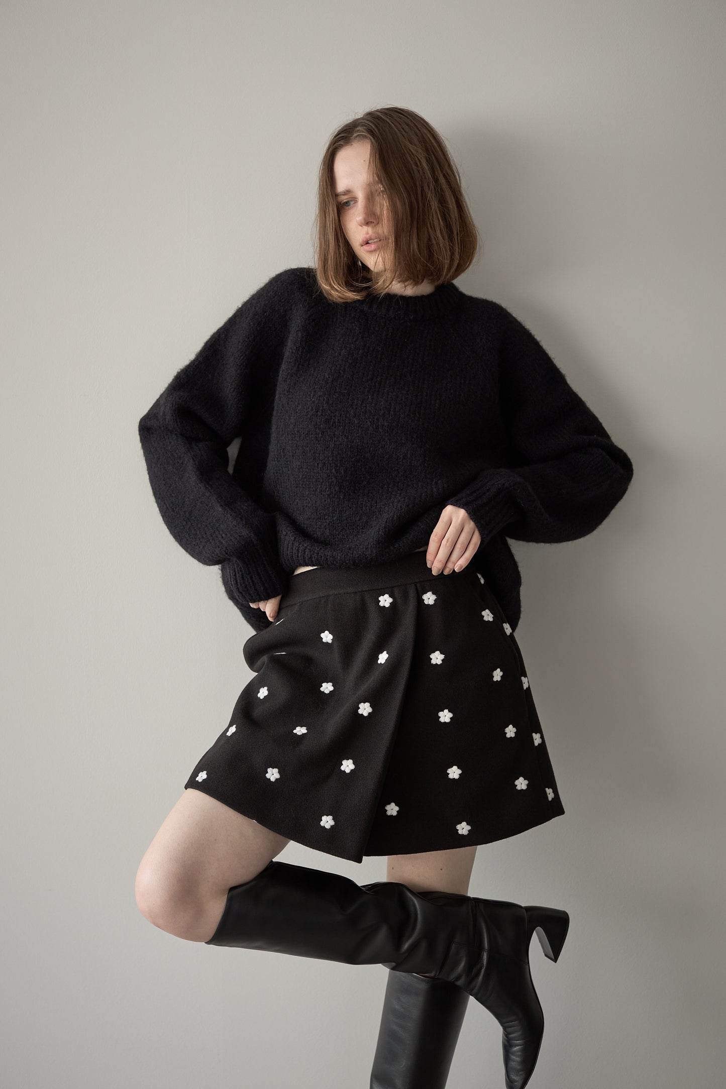 フラワースコート【BLACK】