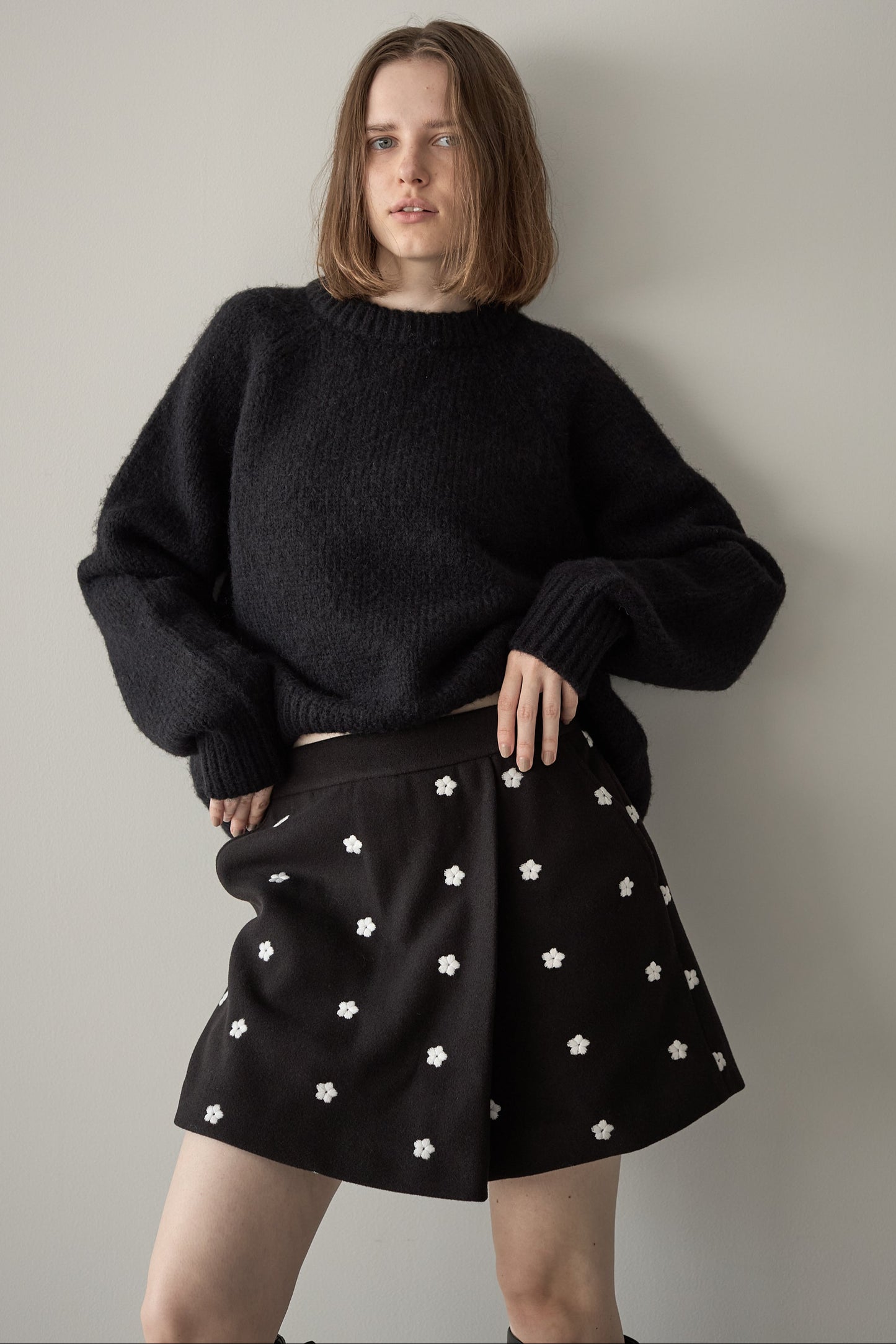 フラワースコート【BLACK】