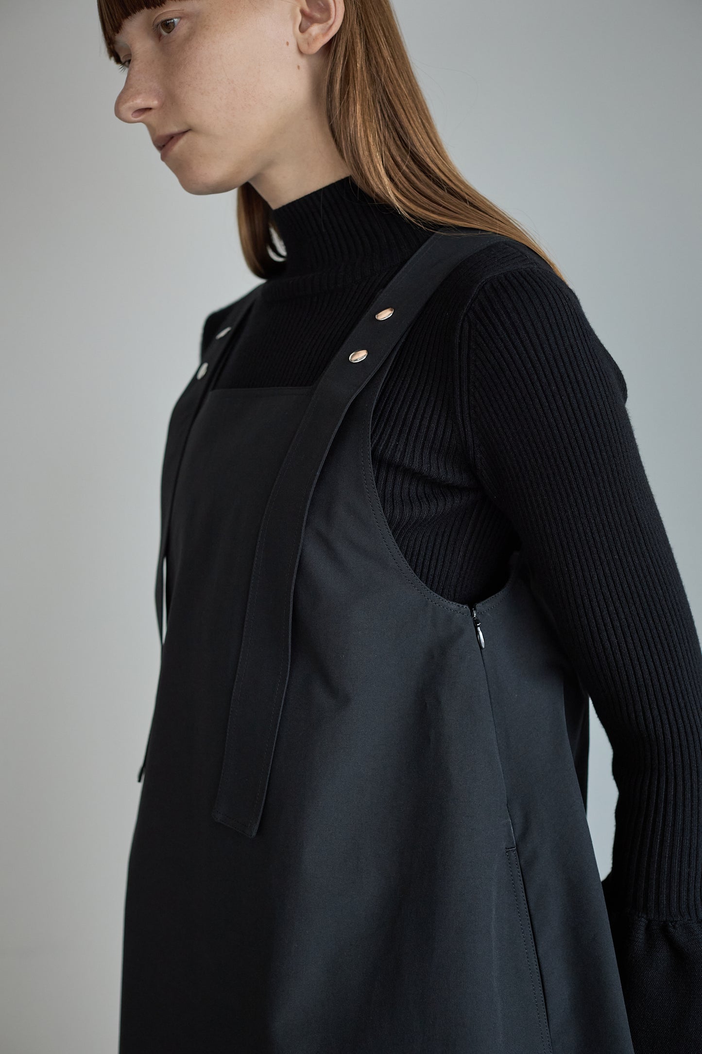 ボタンミニワンピース【BLACK】