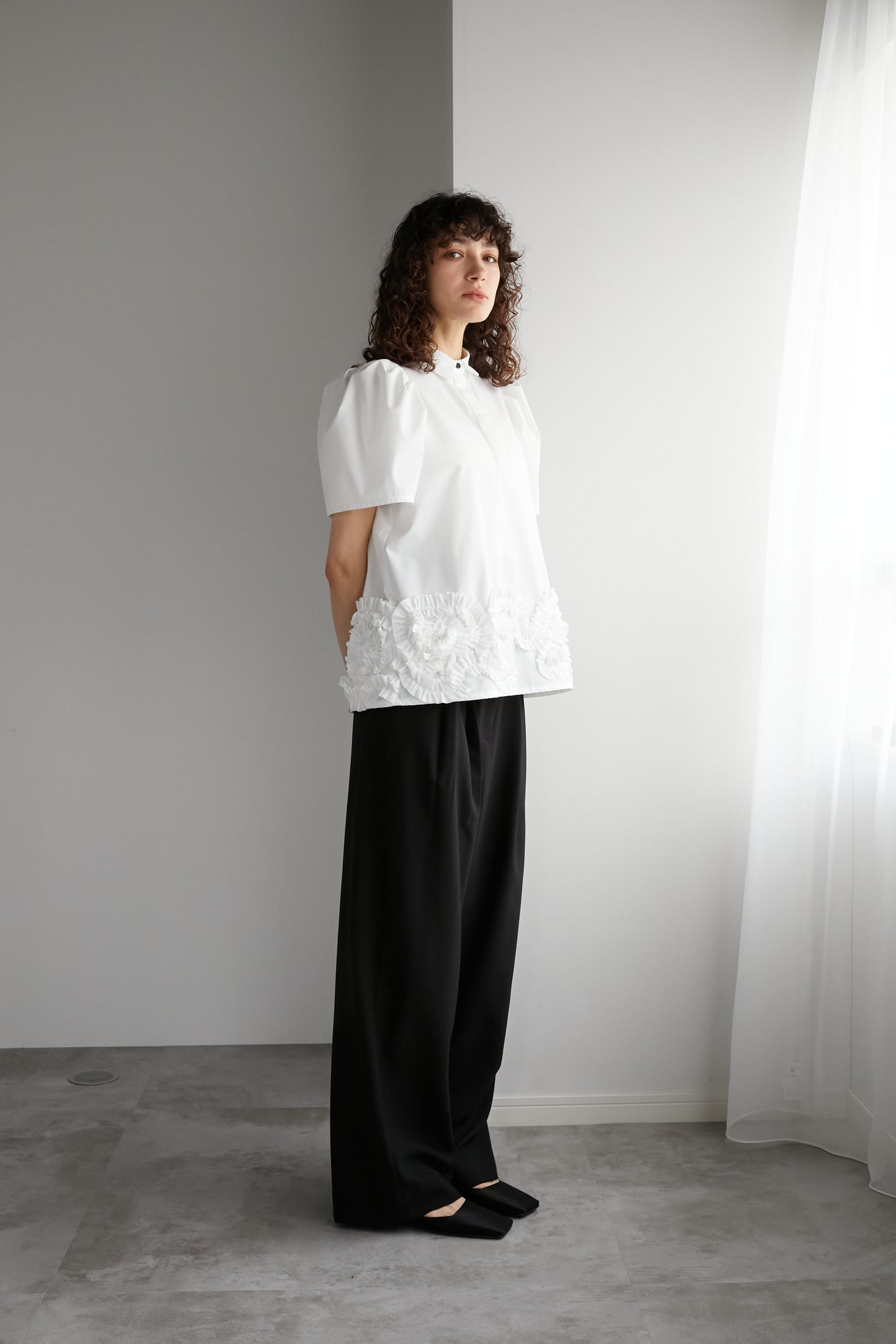 タックアジャストパンツ【BLACK】