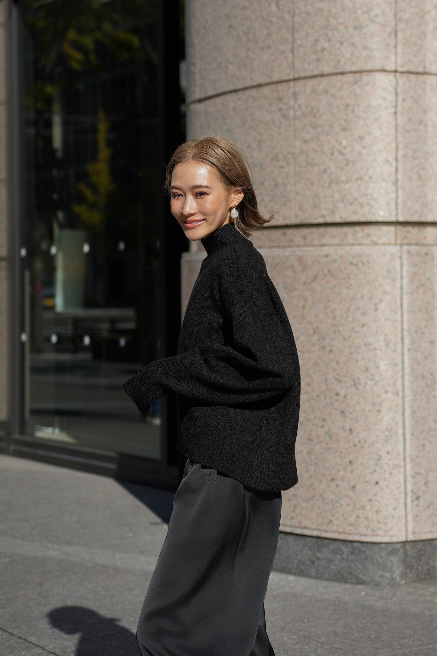 タートルニット【BLACK】