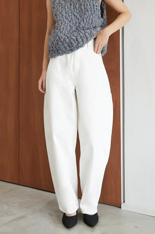 カーブデニム【WHITE】