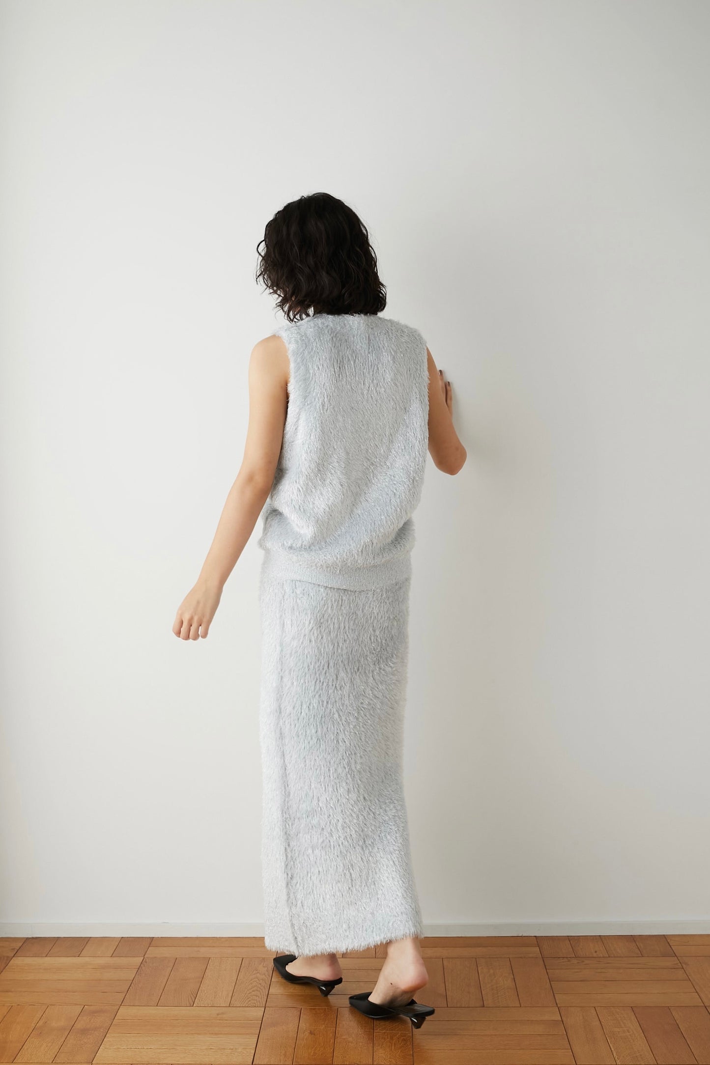 ラメスカート【SILVER】