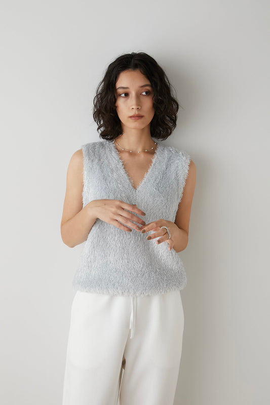 ラメニットベスト【SILVER】