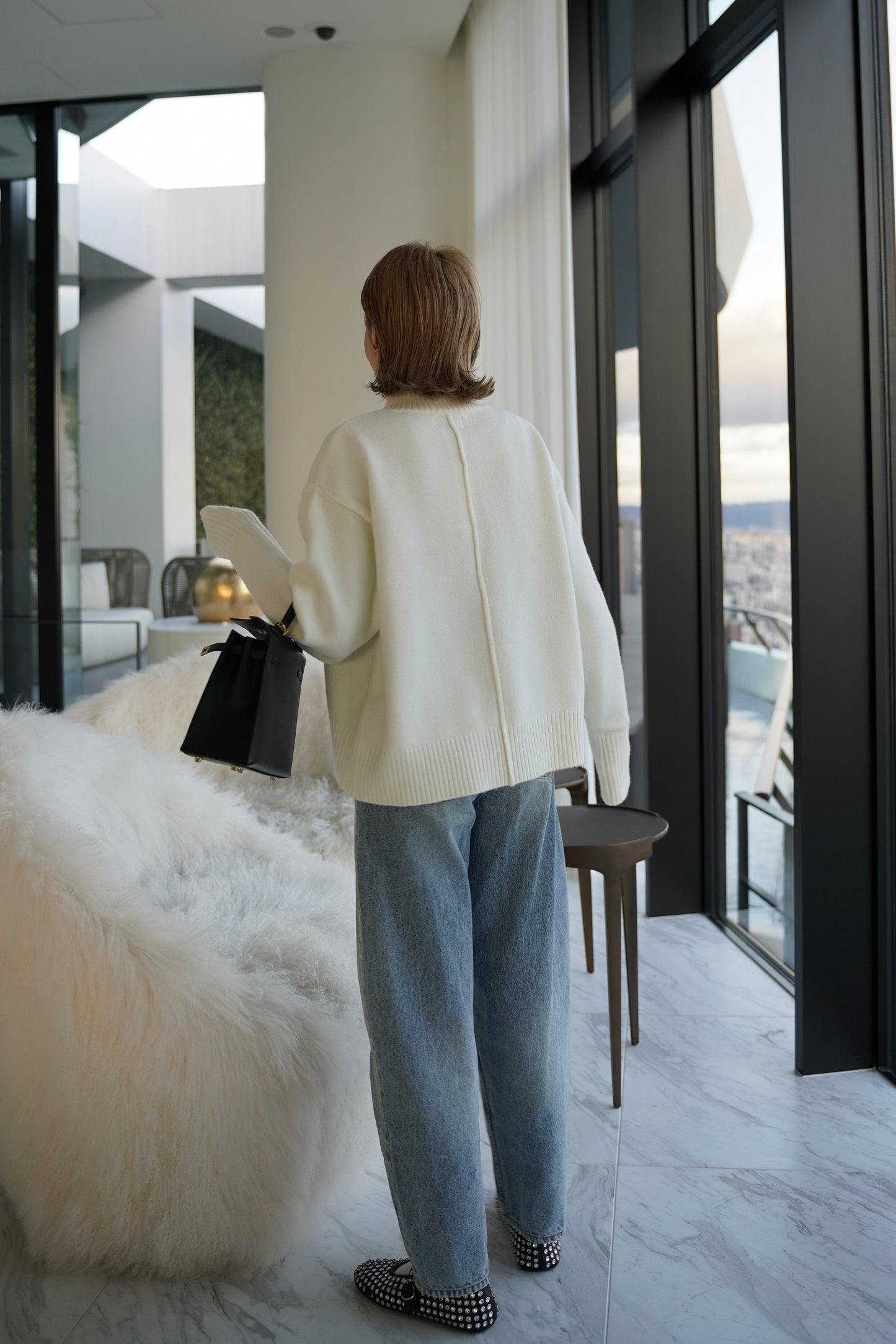 タートルニット【WHITE】