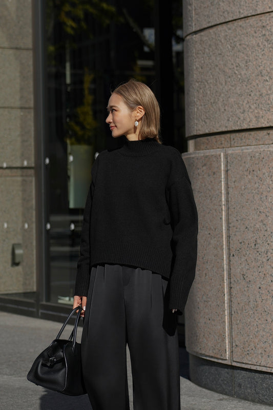 タートルニット【BLACK】