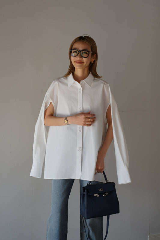 ケープシャツ【WHITE】