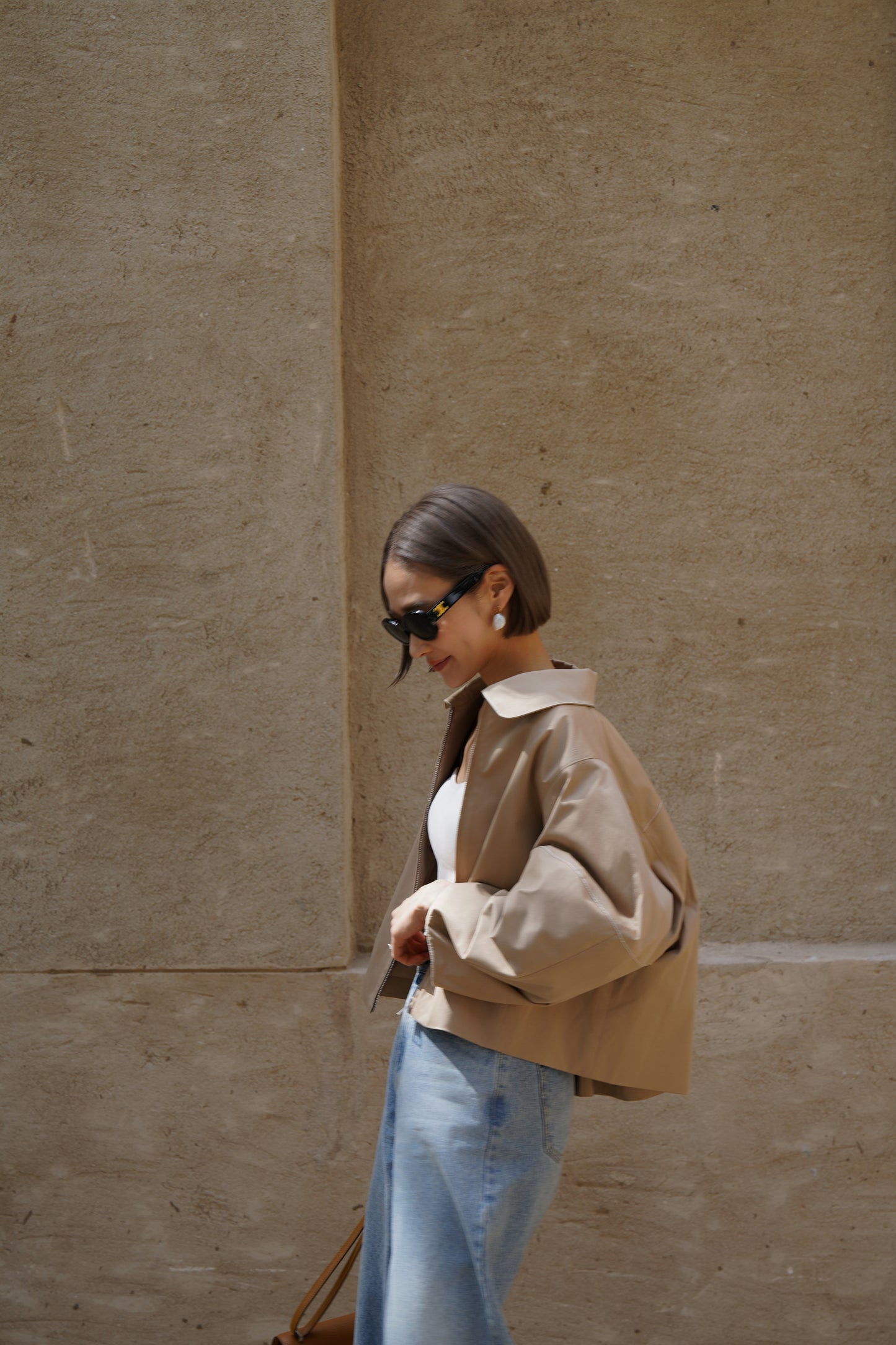 ステッチブルゾン【BEIGE】