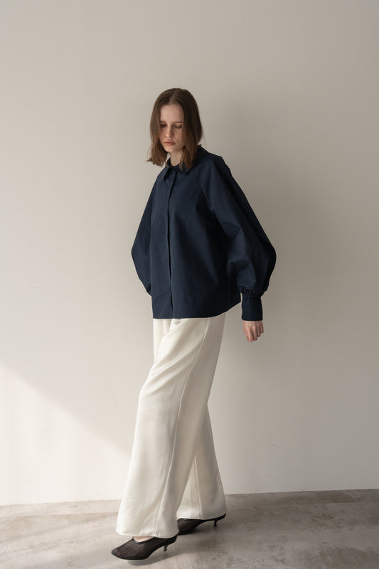 チューリップブラウス【NAVY】