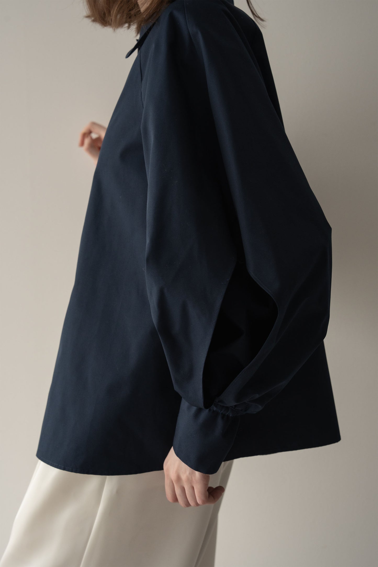 チューリップブラウス【NAVY】