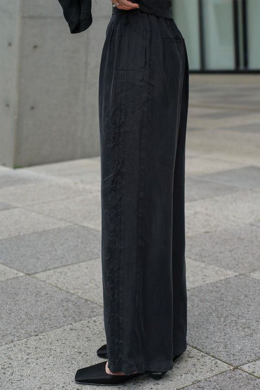 カットオフキュプラパンツ【BLACK】