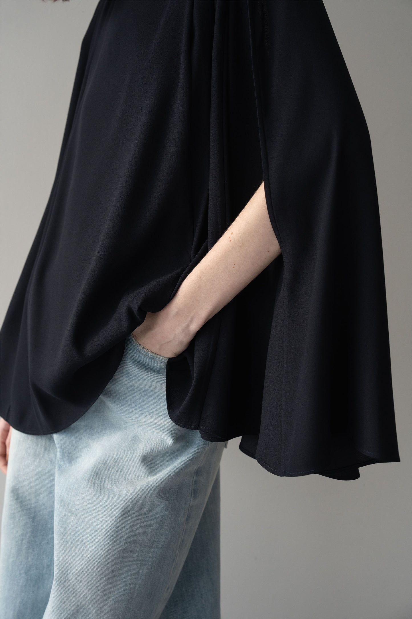 ポンチョブラウス【NAVY】