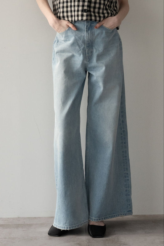 ワイドデニム【L.BLUE】