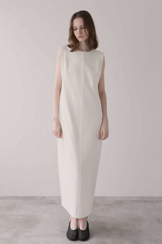 ジョーゼットノースリーブワンピース【WHITE】