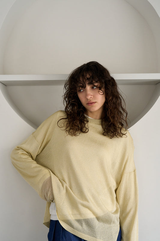 シースルーラメニット【GOLD】