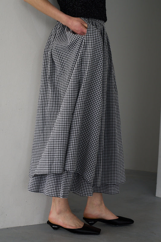 ギンガムチェックスカート【BLACK】