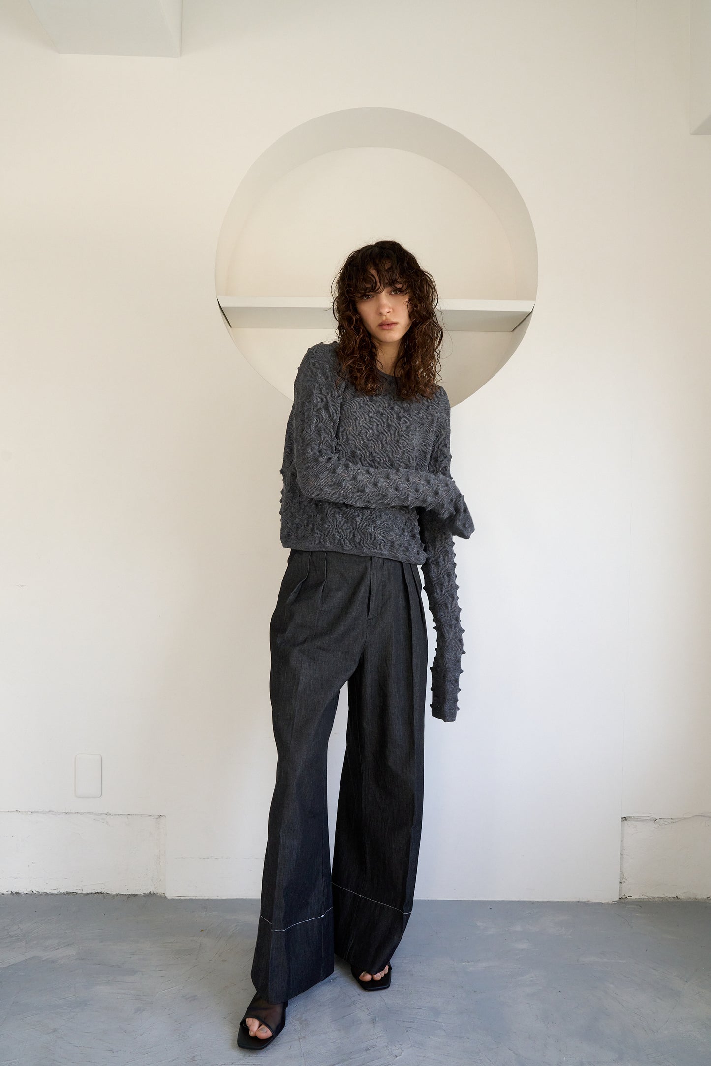 【予約販売4月上旬-中旬配送】トゲトゲニット【GRAY】